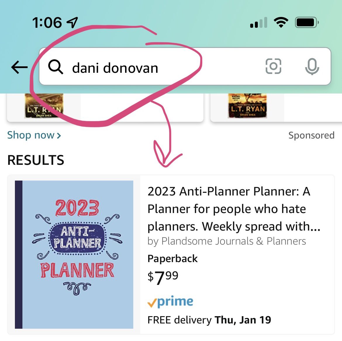 danidonovan's tweet photo. Someone’s selling an “Anti-Planner” knockoff on Amazon and I’m so upset because:

1. My name is an SEO keyword

2. IT’S JUST A PLANNER WITH STUPID QUOTES

3. The description shames people (“indifference to self-improvement”?!?)

4. Apparently there’s nothing I can do about it 😭 https://t.co/YjHZq81bFw