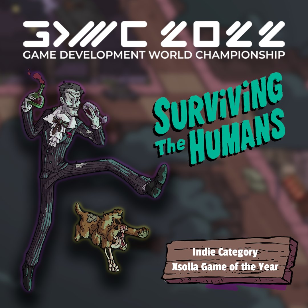 👾 Estamos participando del Evento de video juego GDWC. 

Con dos nominaciones en:
🏆 Indie Category
🏆 Xsolla Game of thee Year

Muchas Gracias! 

#SurvivingTheHumans #SueprisedMonkeyStudio #IndieGames #Indie #desarrollo #desarollodevideojuegos #zombie #UnrealEngine5 #GDWC