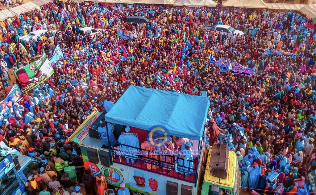 GwagwareMedia's tweet photo. Staggering numbers of jubilant supporters welcomed the Gubernatorial candidate of APC in Katsina State, Dr. Dikko Umaru Radda in Dandume earlier today. https://t.co/Xt97lI4Wja