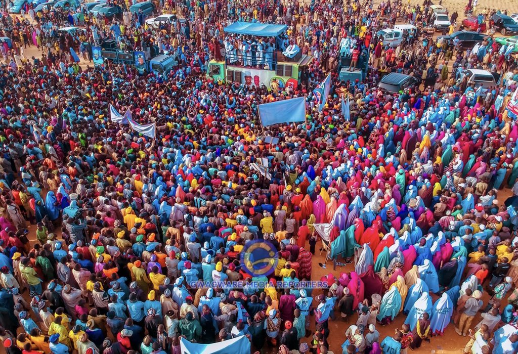 GwagwareMedia's tweet photo. Staggering numbers of jubilant supporters welcomed the Gubernatorial candidate of APC in Katsina State, Dr. Dikko Umaru Radda in Dandume earlier today. https://t.co/Xt97lI4Wja