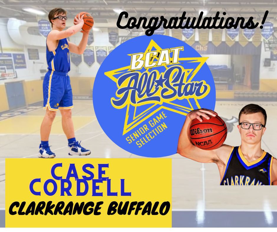 Congratulations to our Senior, Case Cordell! Go represent Clarkrange Buffalo Nation well!
