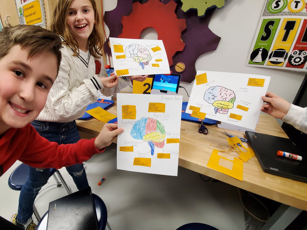 LachLachj's tweet photo. Inspiriring a #growthmindset  with the @PLTW Biomedical/Human Brain module and by problem solving using Beebots in STEAM class! #Montourproud @MontourSD https://t.co/6aIy83v15Q