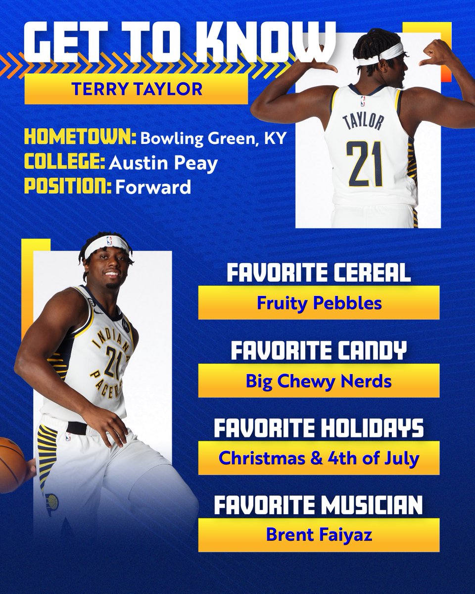 Pacers's tweet photo. get to know forward Terry Taylor.🎆 https://t.co/tFeUJYji4T