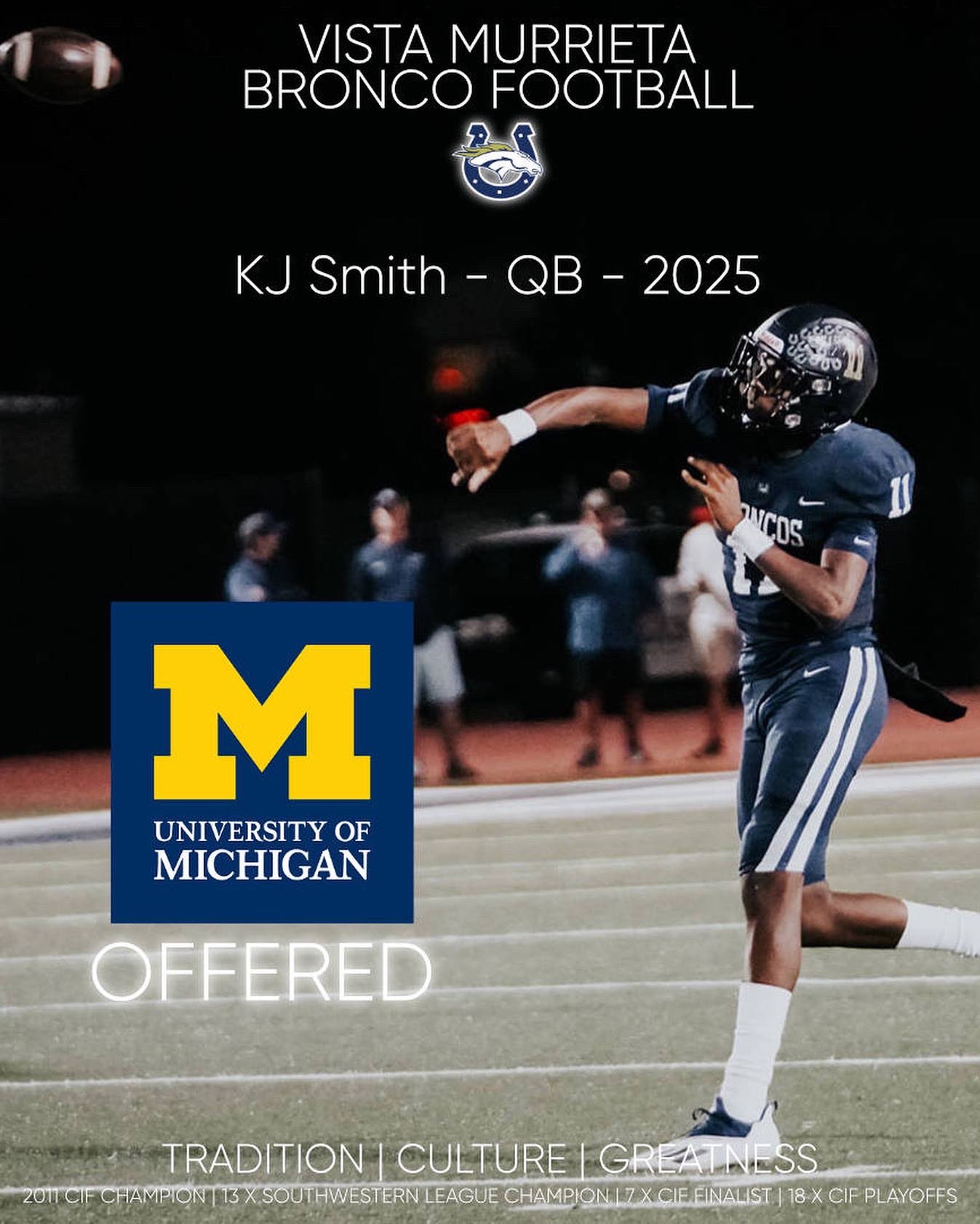 Vista Murrieta Football on Twitter "Congratulations to 2025 QB Akili