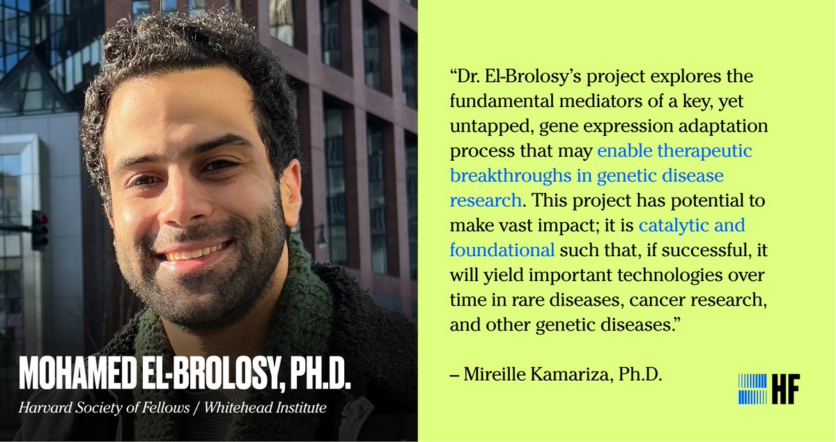 Hypothesisfund's tweet photo. How do cellular robustness machineries⚙️ influence the landscape of genetic disease? Grantee @MohamedBrolosy investigates how transcriptional adaptation is triggered. 🎉Congrats Dr. El-Brolosy! @Harvard @WhiteheadInst

🙏 #HFScout @MireilleKamariz
@UCLA

https://t.co/gVKfNczV6F https://t.co/TfSK2HD1pv