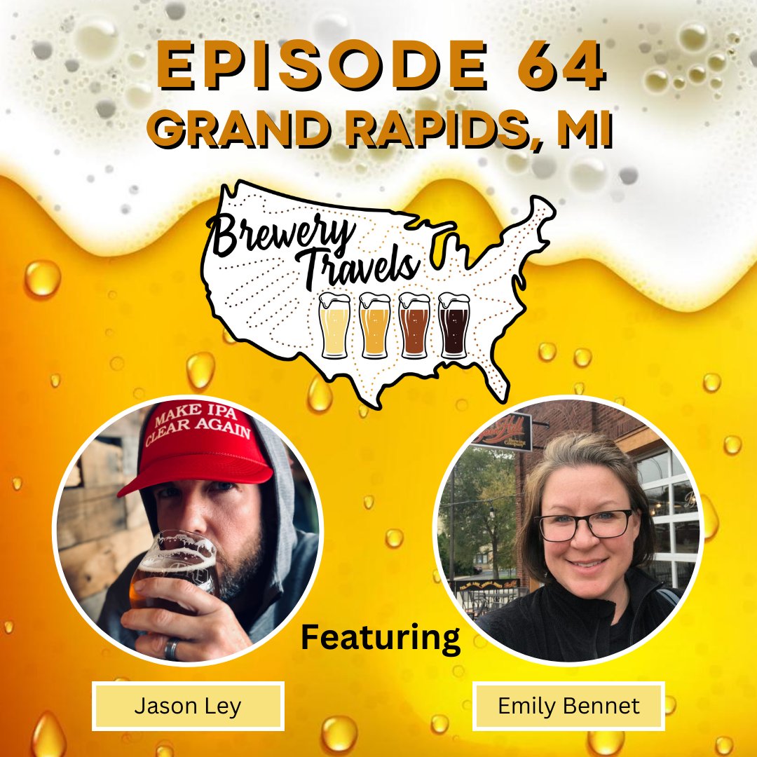 brewerytravels's tweet photo. #BreweryTravels EP 64: Grand Rapids, MI
Featuring @JasonLey and @mittenbeergirl 
-Beer City, USA
-Favorite taprooms
-Advice for a first-time visitor
-And more!
Produced by @TheSotaPod

https://t.co/mmL3YNGDPS https://t.co/6Qg65xDTiu