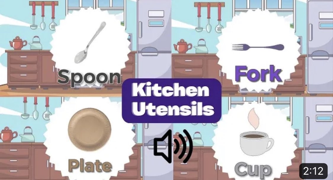 KiddyClassEng's tweet photo. Learning Kitchen Utensils. Class for toddlers and older kids 💜 Educational videos will make it easier for your child to remember words faster. Your subscription is very important 🥰🙏🏼

https://t.co/e6XfJsAHN0 https://t.co/0BjMR0gLY0