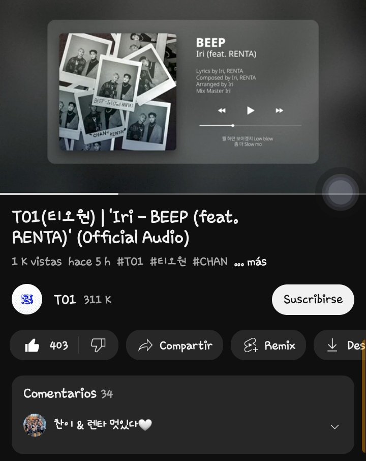 TAM_will's tweet photo. Vamosss tenemos 1k de vistas!! Hace 2 horas teníamos 175, hace 4horas 999 !!! 👾🎉 #stremaBeepto1 #TO1  #together https://t.co/eKhLpHB9dS