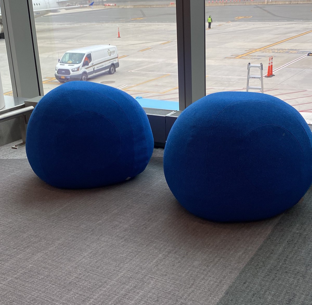 Well one thing’s for sure about the new Terminal A in Newark. It’s got some big balls.