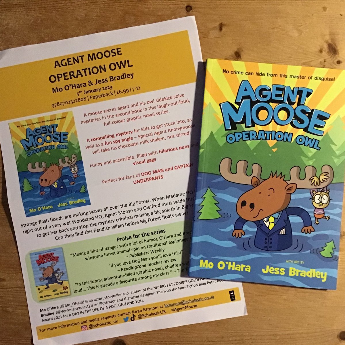 jacquiS21's tweet photo. Ooh! Check out this luscious #BookPost from @kirankhanom @scholasticuk. My class and I adore #AgentMoose by @Mo_OHara and @VenkmanProject and I know we’re going to love this latest adventure, #OperationOwl, which is on sale now! 🦉 https://t.co/fItR8laXSa