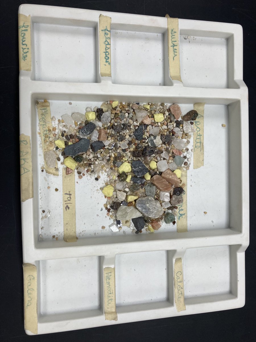 We are identifying minerals by testing their properties.  <a href="/JohnZesiger/">Dr. John W. Zesiger</a> <a href="/trtomasko/">Dr. Tracie Tomasko</a> <a href="/MV_Knights/">Moshannon Valley SD</a> #MVReEnergized
