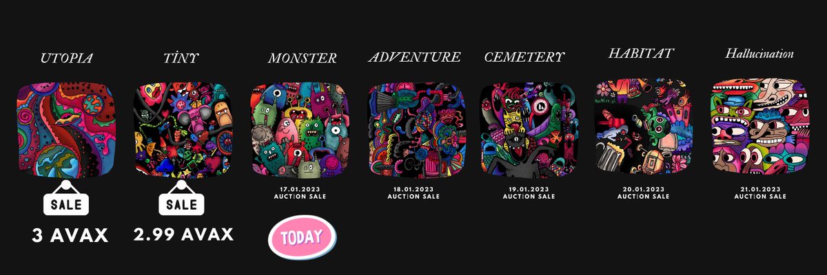Hello guys!

The second piece of my "Complex Dreams" collection was sold from "Tiny" 2.99 avax.

“Monsters” is on auction for 24 hours.

link below👇🏼
marketplace.kalao.io/nft/0x1e20bcb9…