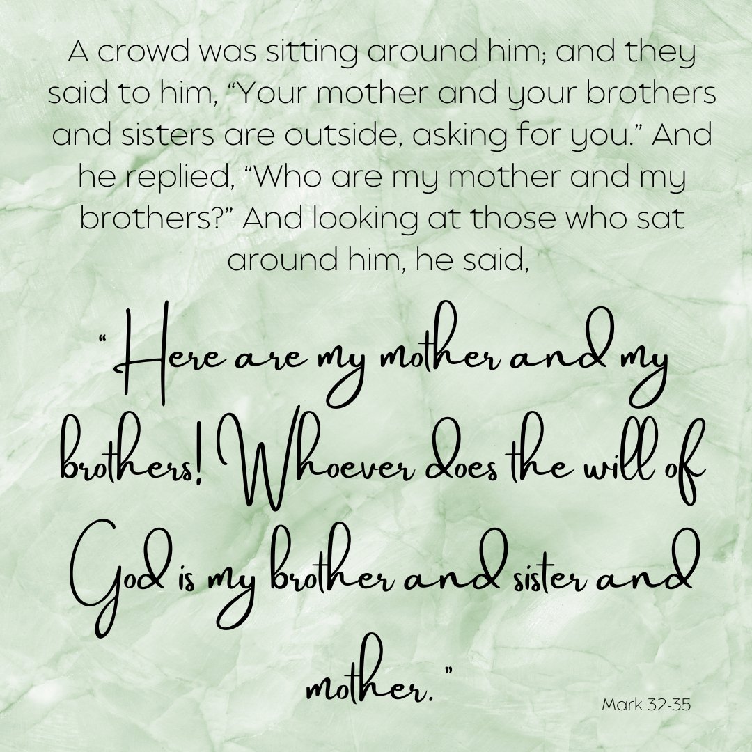 trinitysgfpcusa's tweet image. &quot;Then his mother and his brothers came; and standing outside, they sent to him and called him.&quot;
