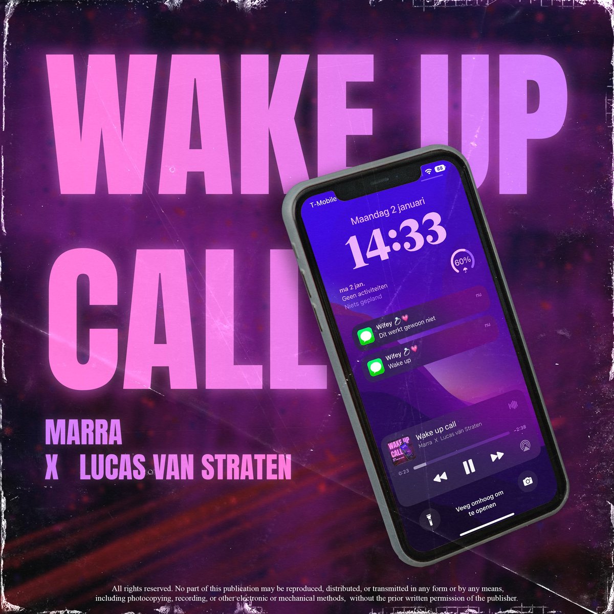 Walboomers's tweet photo. ANNOUNCEMENT: This is an interesting collaboration between two emerging talents, ''Wake Up Call'' by Marra &amp; Lucas van Straten is releasing in two days!⁠
#marra #lucasvanstraten #wakeupcall #xite #funx #spotifynl #freshflows #nlrap #nlhiphop https://t.co/m3inuTEh3j