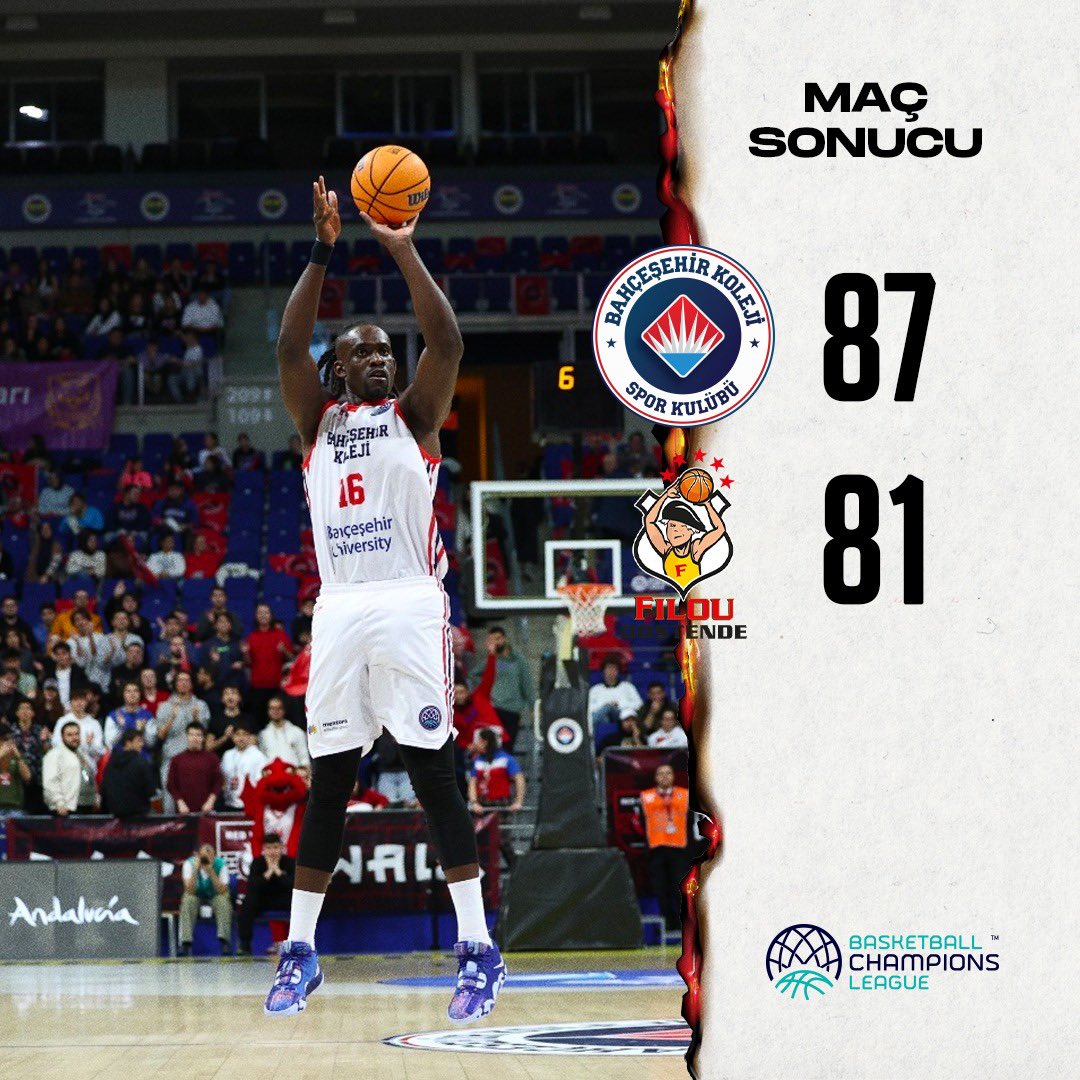 BKBasketbol's tweet photo. 🔥ROUND 16’dayız!

Jerry Boutsiele: 20 sayı, 8 ribaund, 5 asist, 7 blok
Jamar Smith: 18 sayı, 3 ribaund, 2 asist
Yiğit Arslan: 18 sayı, 4 ribaund, 2 asist

❤️💙 #FlyHighTogether #BasketballCL https://t.co/8x45cHCtDB