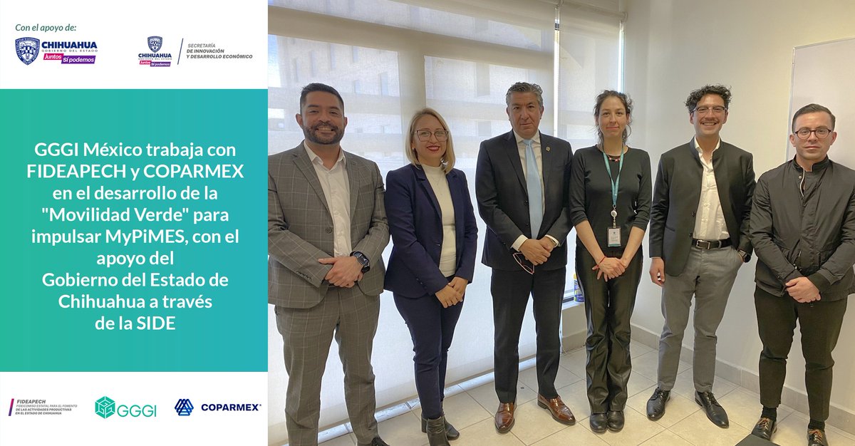 gggimex's tweet photo. 💪🏾Estamos cubriendo agenda de trabajo para impulsar los #EmpleosVerdes y acciones #CeroEmisiones de las MyPiMES de #Chihuahua. 👷🏾‍♀️🧑🏾‍🔧
✨Por ello, trabajamos con #FIDEAPECH y @CoparmexCUU en el desarrollo de la #ModalidadVerde.🌿

@gggi_hq @GobiernoEdoChih @SIDEChih https://t.co/E7ynX3DE6k