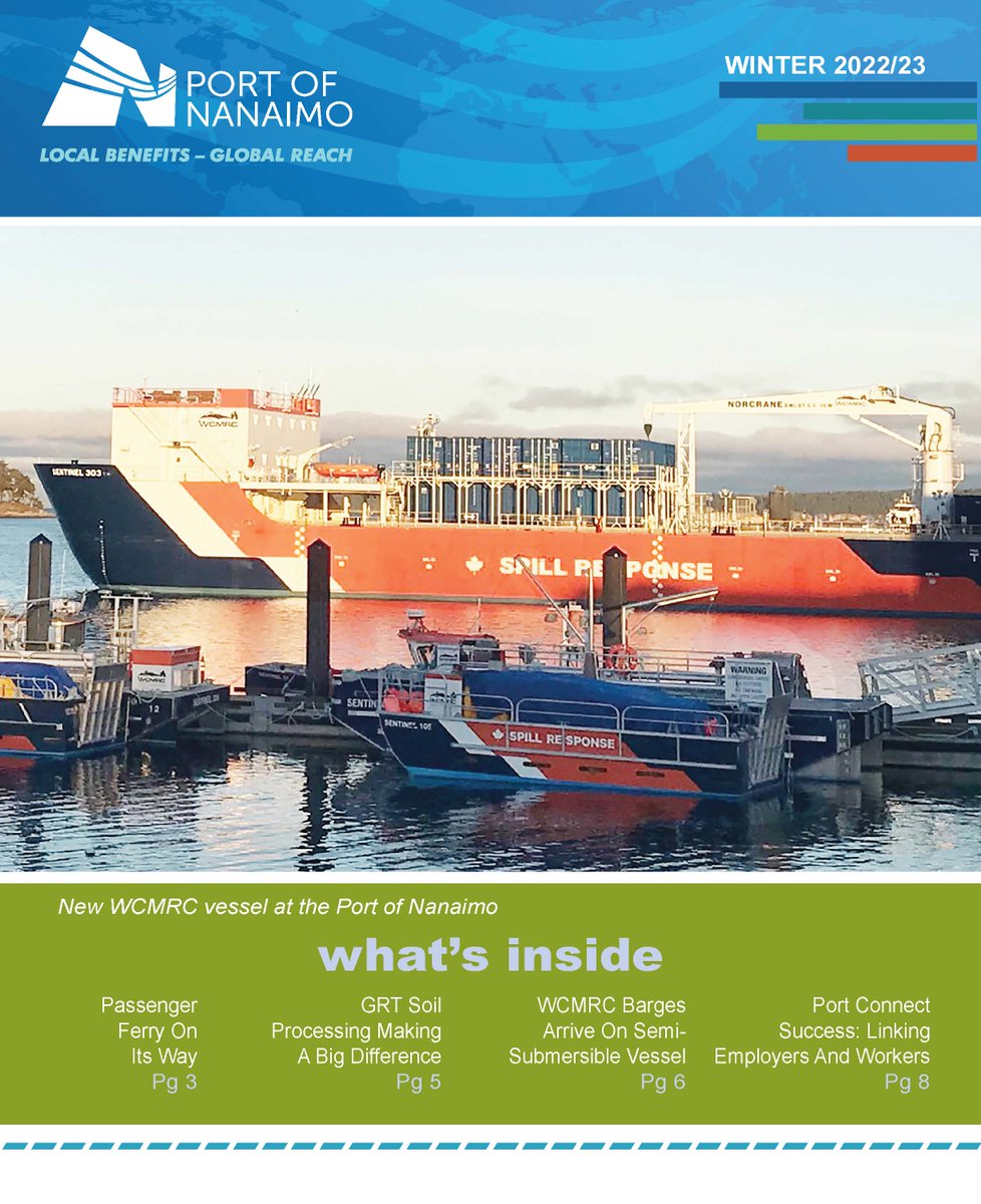 portnanaimo's tweet photo. Happy New Year from the Port of Nanaimo!  Check out our winter 2022/23 newsletter on our website https://t.co/NduZTJTqkB https://t.co/2lcws58mEz