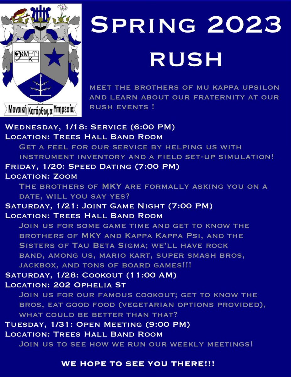 MKYPitt's tweet photo. Updated Spring 2023 Rush flyer! https://t.co/W1MSPJNZKh