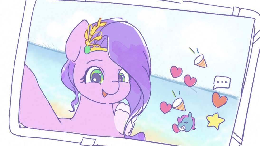 uya_pic's tweet photo. #mlp  #mylittlepony  #pipp
「海岸から生中継〜♪」 https://t.co/0p4ZUABEEn
