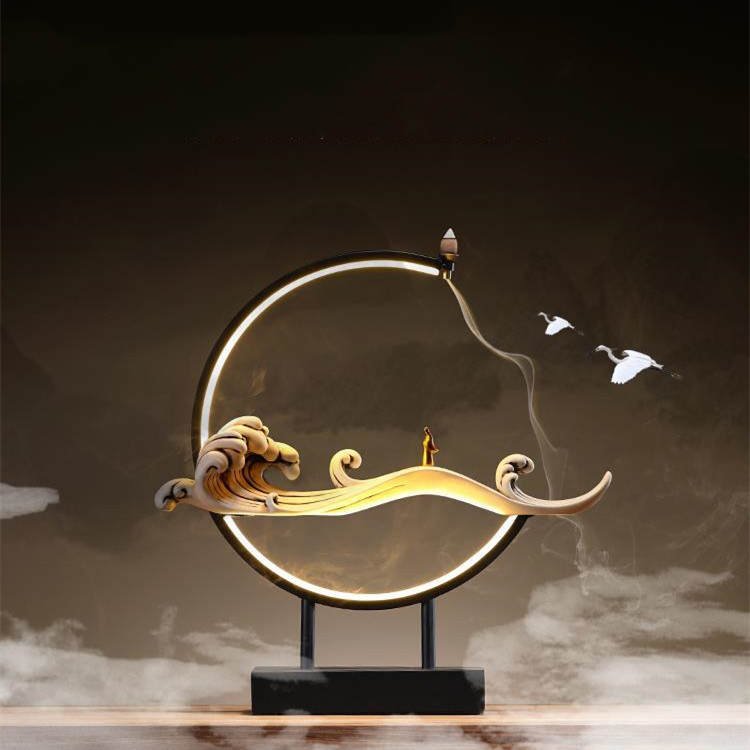 selcukbaskoy's tweet photo. Introducing our Elegant Porcelain Wave-Shaped Backflow Incense Burner With Led Light - the perfect addition to your home decor collection! https://t.co/WqdrrUCsmT