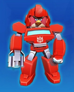 in Angry Birds Transformers, Sentinel Prime and Ironhide and both based on the same bird, ironic given...you know.