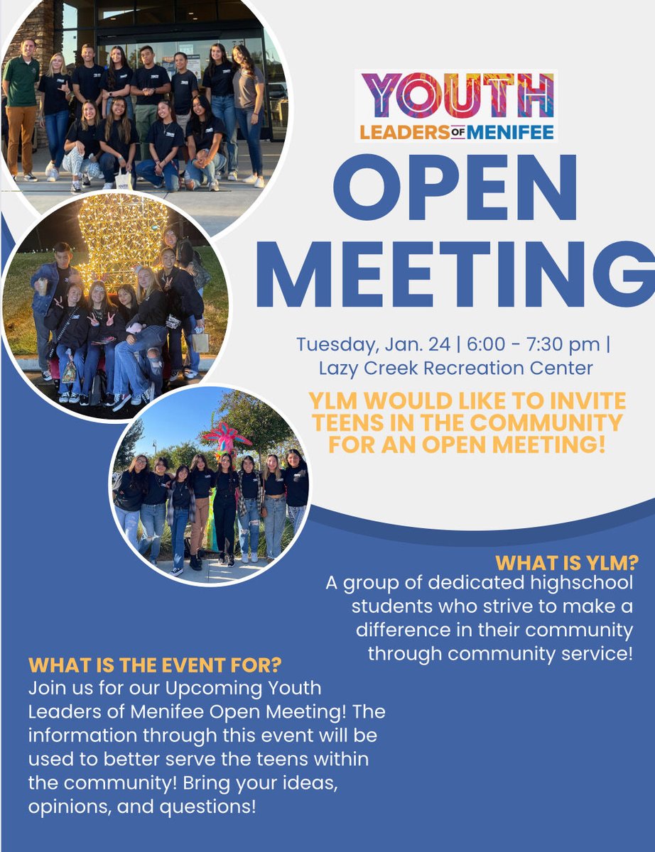 City of Menifee: Youth Leaders of Menifee psqr.io/hzPRUpA7d1 via <a href="/ParentSquare/">ParentSquare</a>