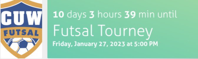 Only 10+ days until we host teams from the following clubs to our 25th Annual Youth Indoor Futsal Tournament.

<a href="/TorosSoccer/">AC Toros</a> <a href="/BavarianSoccer/">Bavarian United Soccer Club</a> <a href="/MKickersSC/">Milwaukee Kickers Soccer Club</a> <a href="/NSU_Soccer/">North Shore United</a> <a href="/FondySoccer/">Fondy Soccer</a> <a href="/NeenahSC/">Neenah SC</a> Pewaukee Sussex SC &amp; Random Lake SC