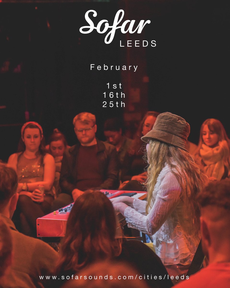we have very few tickets left for our Feb 1st show⚠️

If you can’t make that date, join us for the two newly added dates: 

16th [Burley]
25th [Headingley] 

Tickets available via the <a href="/sofarsounds/">Sofar Sounds</a> website: sofarsounds.com/cities/leeds✨✨

📸 <a href="/nanamrose/">Nana M. Rose</a> at <a href="/SheafStreet/">Sheaf St</a> by Matt Davison