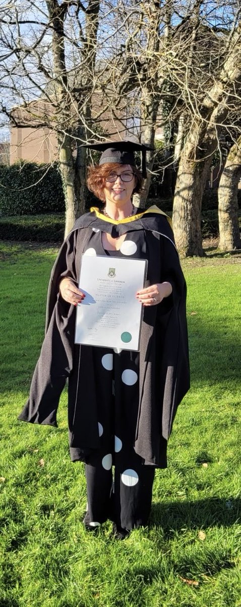 Many congrats to our colleague Carolyn Mc Crory Women’s Health Directorate Mullingar who was conferred today —Masters in Perinatal Mental today in UL. We are very proud of Carolyn 🎉🎉
