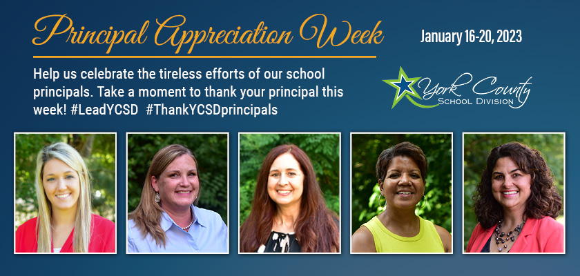 YCSD's tweet photo. Please join us in thanking our #TeamYCSD principals for everything they do to support the students of York County! #TabbZone https://t.co/U9HDOhB5fB
