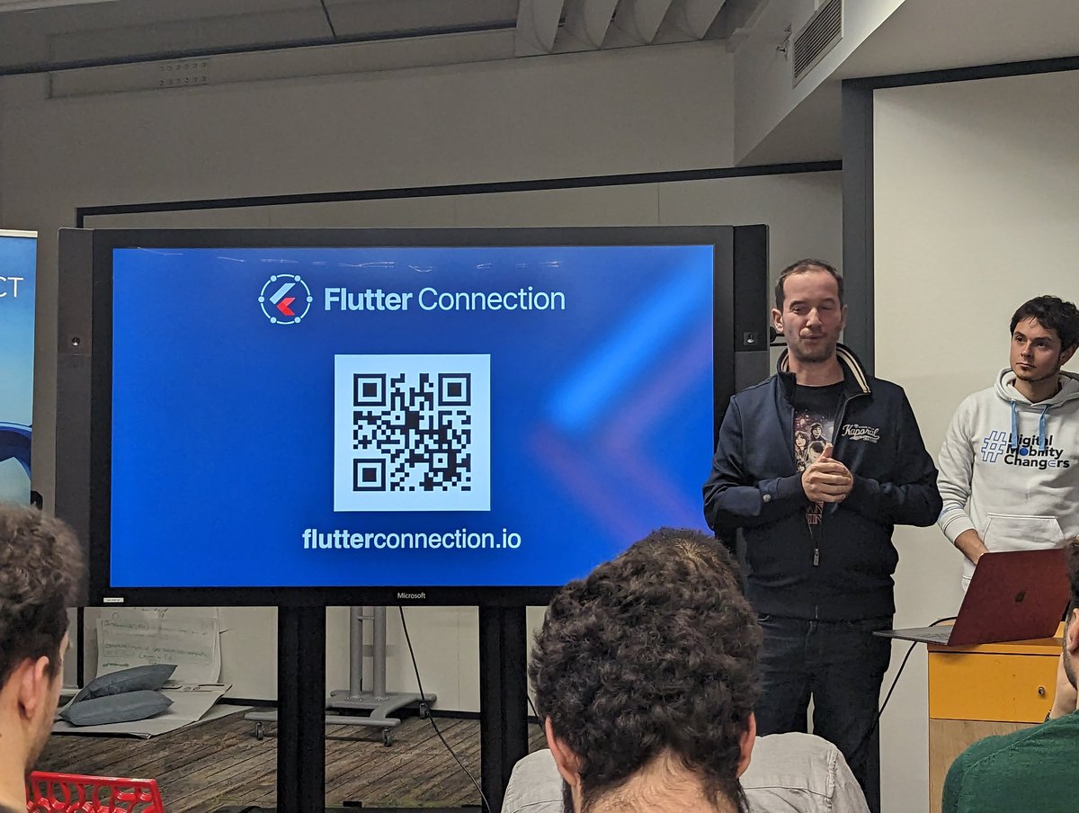 OpenFoodFactsFr's tweet image. #FlutterConnection une conférence dédiée à #flutter avec Édouard Marquez, Guillaume Diallo, Simon Bernardin et Mehdi Slimani 🐦