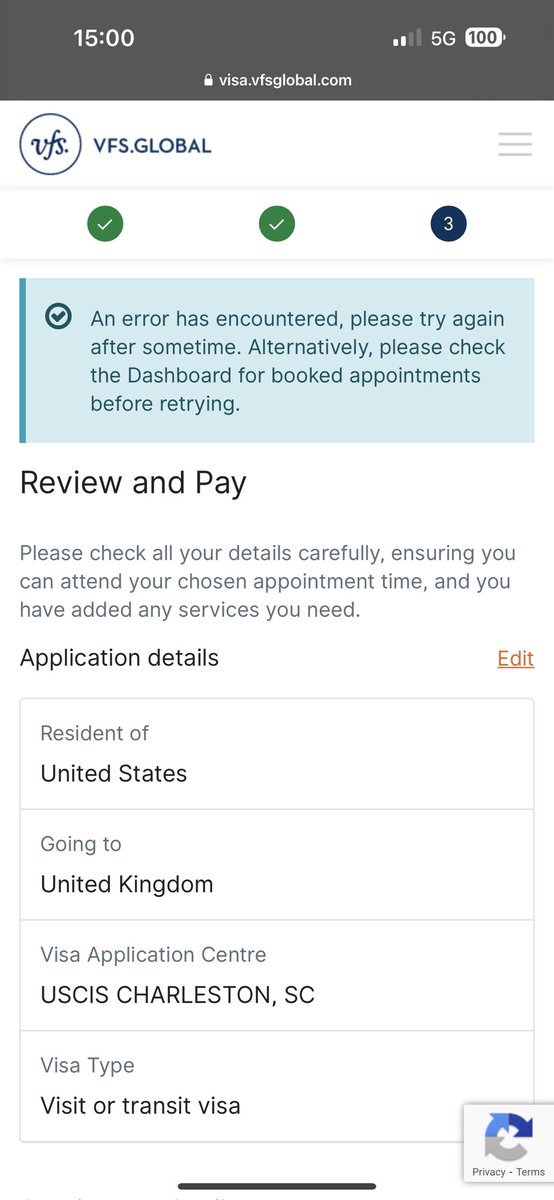 MattTGentleman's tweet photo. @vfsglobalcare Me and my fiancée are worried as we’re unable to get an appointment due to an “error getting encountered”. We’ve tried clearing cache and it doesn’t work. She’s American coming over here but there’s no support number! We need this ASAP. Please respond to my message https://t.co/vpRK9HIHSW