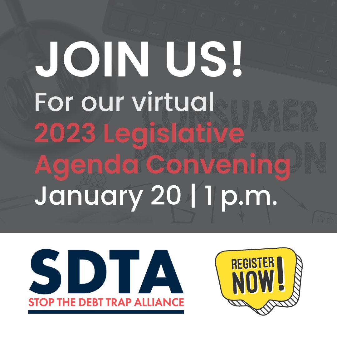 As a #StopTheDebtTrap Alliance (SDTA) member, OCJ invites you to a virtual convening on January 20. Join us for the announcement of SDTA's 2023 legislative agenda to increase #EconomicStability and protect Oregonians from predatory practices. buff.ly/3IDjJCr