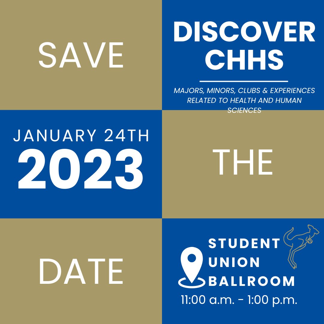 Hey Zips! Just one week until the Discover CHHS event where you can learn about majors, minors, certificates, careers, internships and student orgs related to health and human sciences. Stop by between 11-1 to be entered to win BIG prizes, including gift cards and 5 Surface Pros!