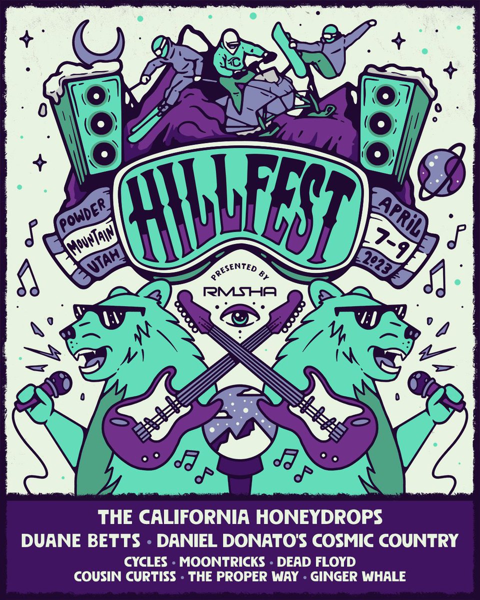 Excited to announce 2023 HillFest. Get up at <a href="/PowMow/">PowMow</a> in Eden, UT April 7th-9th w/ <a href="/racermsha/">RMSHA</a> hillclimb races, skiing, snowboarding, and live music from <a href="/cahoneydrops/">The California Honeydrops</a>, <a href="/mrduanebetts/">Duane Betts</a>, <a href="/danieljdonato/">Daniel Donato</a>, <a href="/moontricksmusic/">Moontricks</a>, and more! 

Tix, lodging, info available at tchillfest dot com