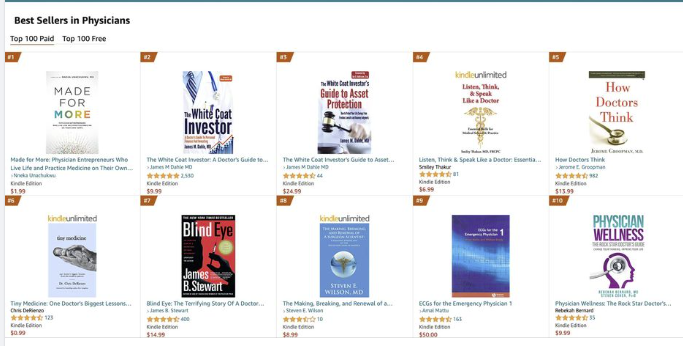 URcaringdocs's tweet photo. The Made for More book is officially a #1 Bestseller!
This week the Kindle version is only $1.99.
The virtual book launch party is tonight at 6:30 CST.
#madeformorebook
#urcaringdocs
#physicians
#whitecoats https://t.co/xyWZCAJCUn