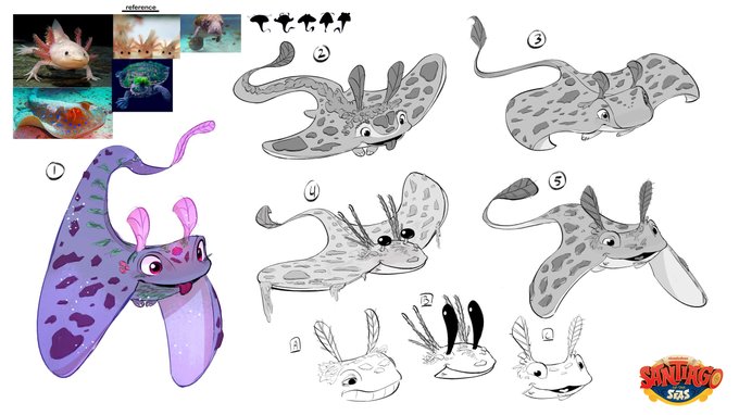 had the amazing privilege to design this lil guy on the new episode Santiago of The Seas! i love my new son 