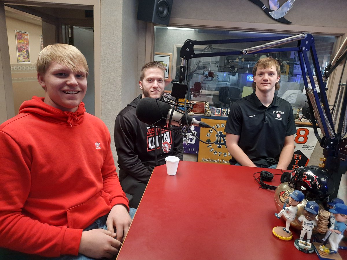 SportsDay1590AM's tweet photo. Today's show: https://t.co/HFi1E5AfJJ
8-man all stars @GantzDylan and Josh Hildebrand and @StaffordTrojans coach Mitch Engelken; Lady Panther wrestling with @PantherWrestlng coach Broeckelman; @colereif preview @BartonSports basketball https://t.co/i4FNQGAq8q