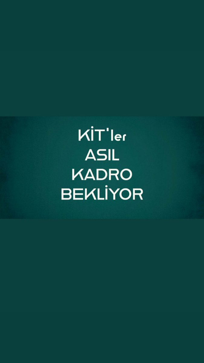 #KitTaseronaKadroHak olan kadroyu 2017 den bu yana bekliyoruz devletimize guveniyoruz bu magduriyeti bitirecektir <a href="/RTErdogan/">Recep Tayyip Erdoğan</a> <a href="/vedatbilgn/">Vedat Bilgin</a> <a href="/dbdevletbahceli/">Devlet Bahçeli</a> <a href="/Mustafa_Destici/">Mustafa Destici</a>