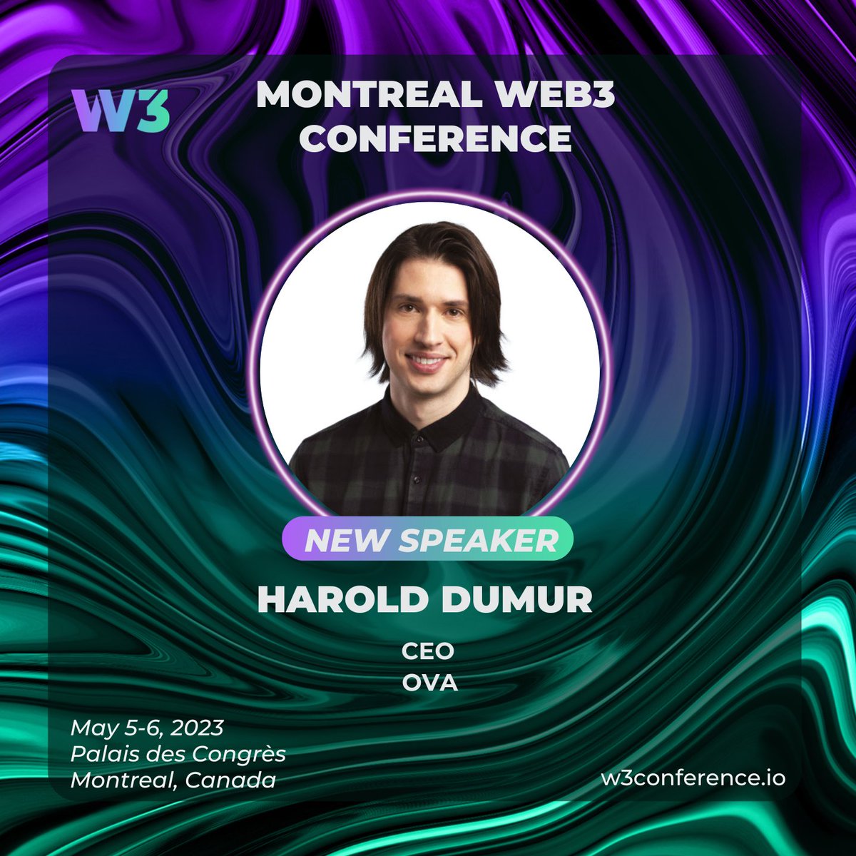 📣 Join us in welcoming <a href="/harolddumur/">Harold Dumur (StellarX.eth)</a> as a speaker at the <a href="/W3_Conference/">Montreal Web3 Conference</a> 2023!

Harold is the Founder of <a href="/ova_xr/">OVA</a>, a company that enables companies to create immersive 3D content. He wants to empower companies to save costs and time associated with training employees or clients.