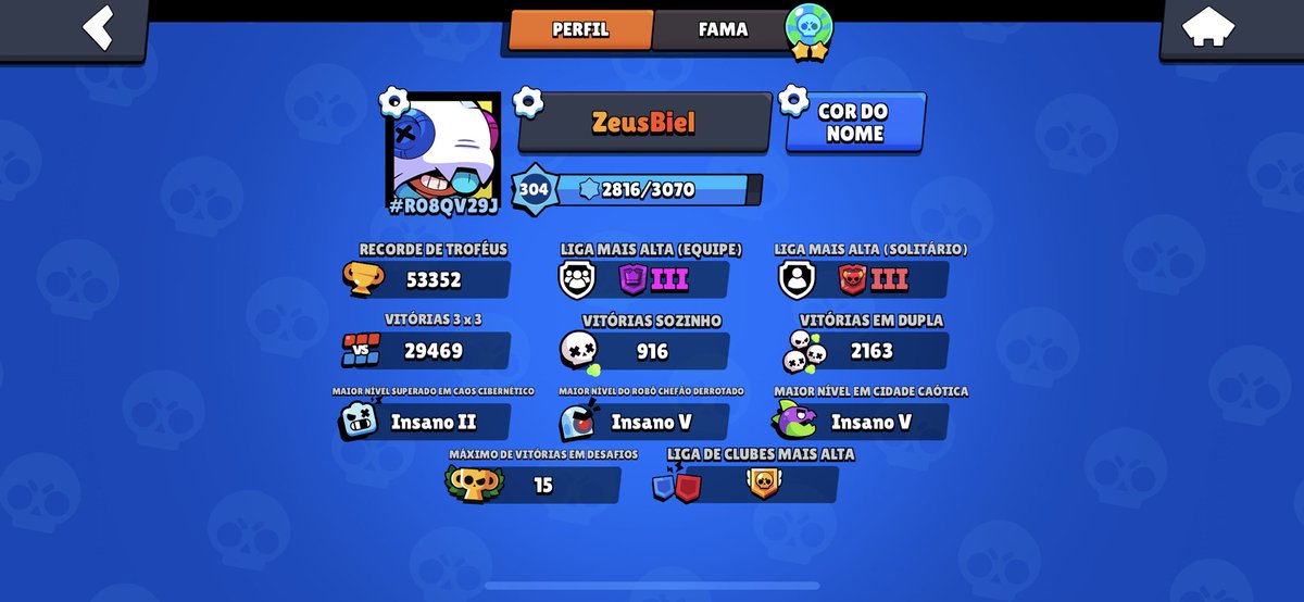 Player F/A de Brawl Stars

18, 3 anos no competitivo. Focado no mundial e outros camps. Mais info vir no meu pv.

RT + Like pra ajudar