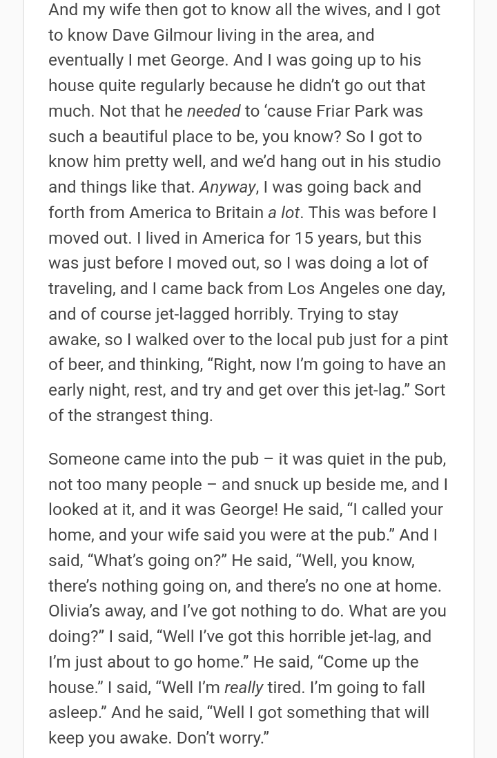 NemoNihil1664's tweet photo. Dave Edmunds describes a memorable evening with George Harrison. https://t.co/c6TgZntt0q