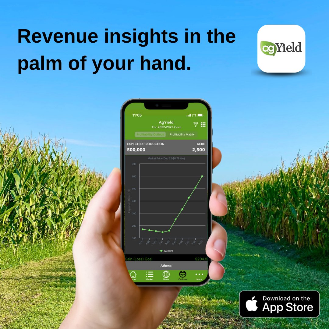 AgYield's tweet image. Get real time updates and manage your operation from anywhere with the AgYield app. Download on the App Store today!