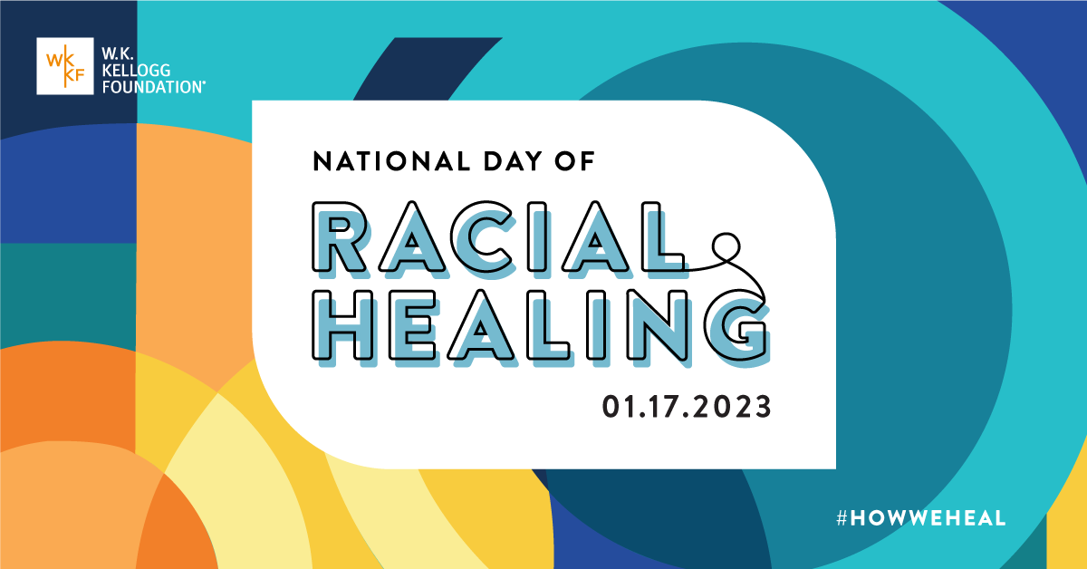 Today January 17th is the National Day of Racial Healing. 
The National Day of Racial Healing is a time to contemplate our shared values and create the blueprint together for #HowWeHeal from the effects of racism. 
#BIPOC #healingtogether 
Link: ow.ly/SzsL50MsXh6