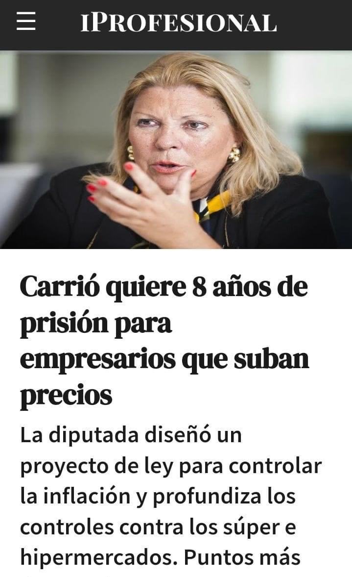 SuperGrok027's tweet photo. Uds no lo van a recordar xq son unos purretes, pero hace 5 o 6 años la Dip @elisacarrio pedía hasta ocho años de cárcel para los Empresarios que subieran los precios 🤡
https://t.co/dSQt6OSiKq https://t.co/bR75XW0Krl