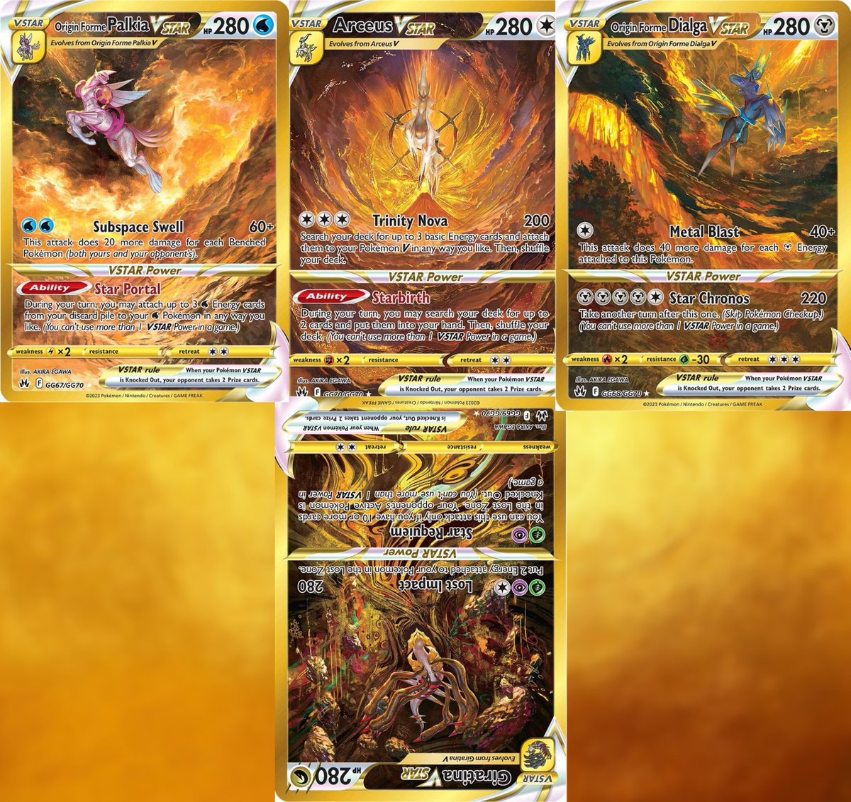 Arceus, Dialga, Palkia, and Girantina combined Arceus, Dialga, Palkia, and Girantina combined