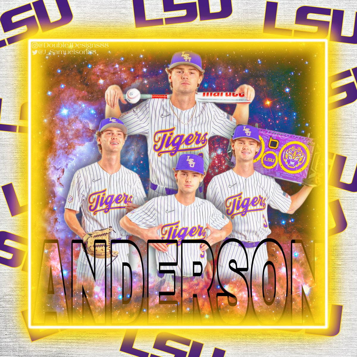 j_samuelson88's tweet photo. Oh you think LSU only had two #TeamUSA Lefties… WRONG!!! Make it 3… Kade Anderson ( @KadeAnderson15 ) makes number 3 from that Three Headed Leftie Monster @LSUbaseball will be bringing in once summer hits… #GeauxTigers https://t.co/ngCuhepAei