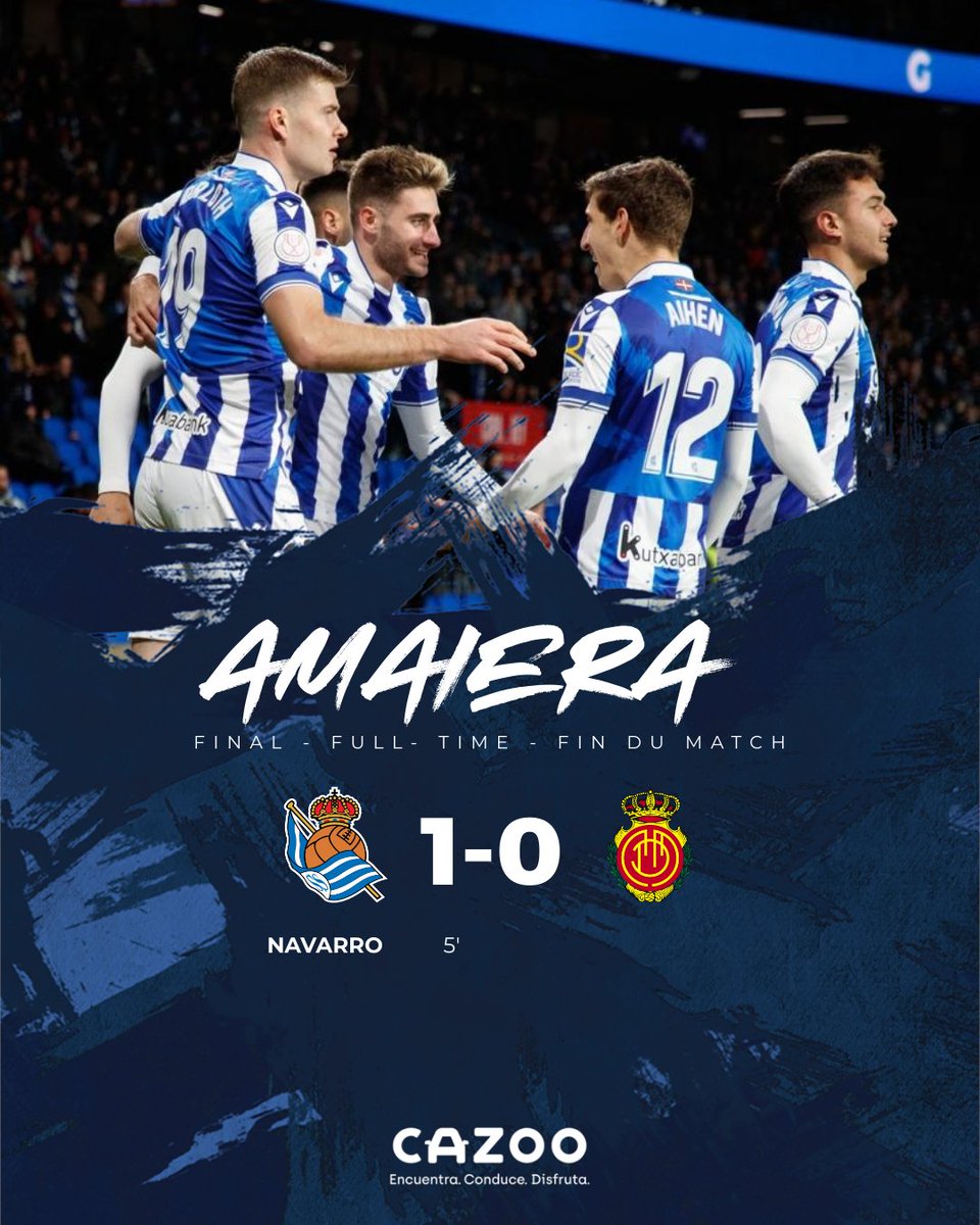 RealSociedad's tweet photo. 🔚 FINAAAAALLLLLL! Una ronda más. AUPA REAL!!!

#CopaRS | #AurreraReala https://t.co/4mgkwp6ofA