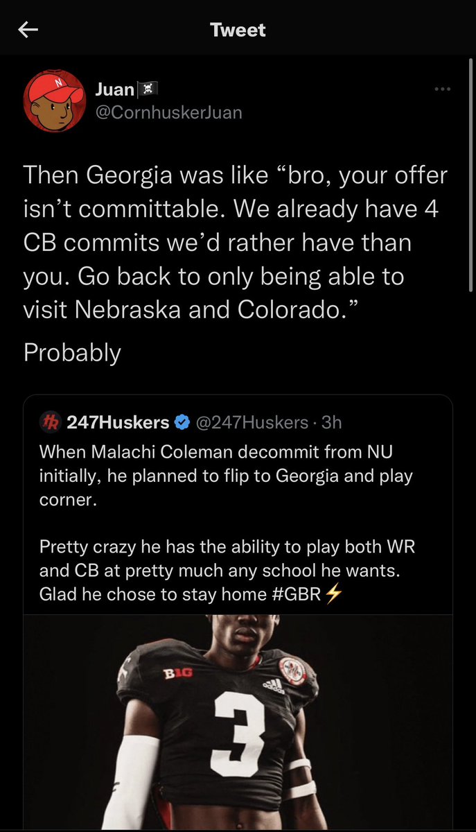 Malachi Coleman tweet media