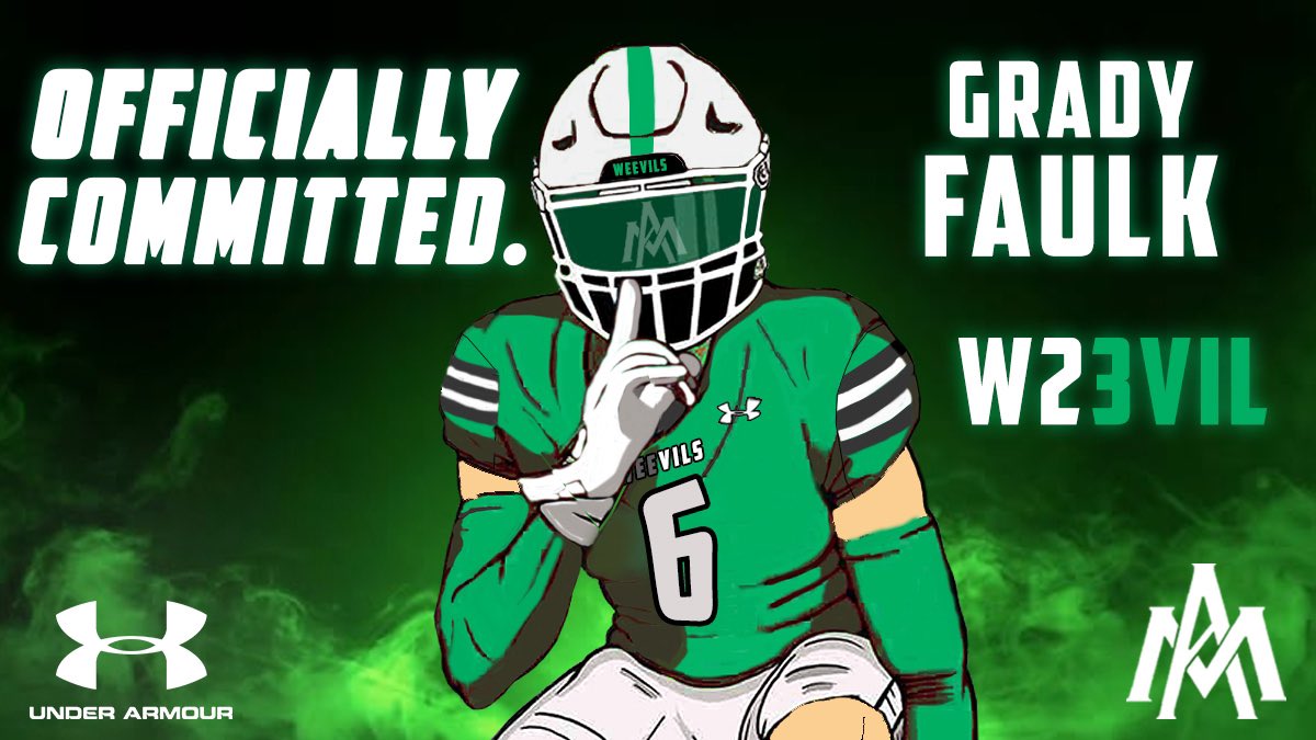 After a great visit <a href="/WeevilFootball/">UAM Football</a> , I am very proud and excited to announce that I am committed to the University of Arkansas at Monticello! Can’t thank God and everyone around me enough for blessing me with this amazing opportunity to play ball at the next level!